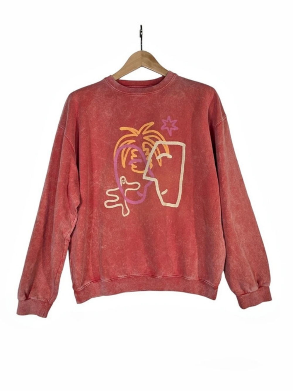Mustique Graphic Crewneck Sweatshirt Red Size Medium